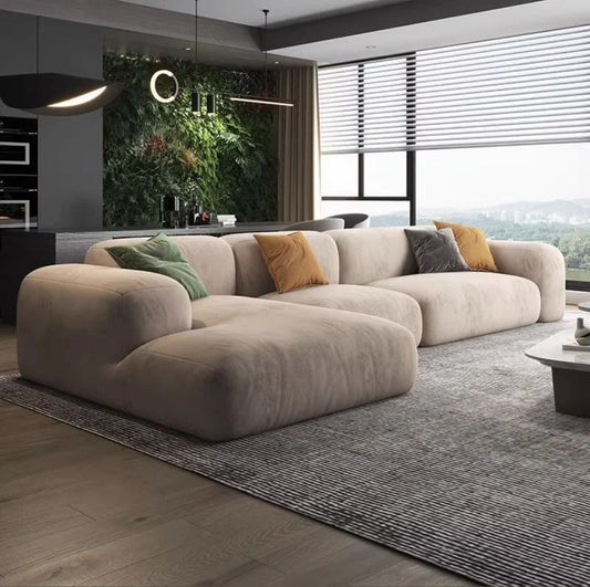 Beech wood corner sofa 280x 180 cm -FAR13