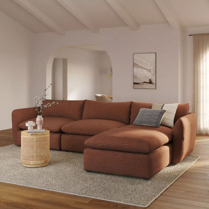 Beech wood corner sofa 280x 180 cm -FAR17