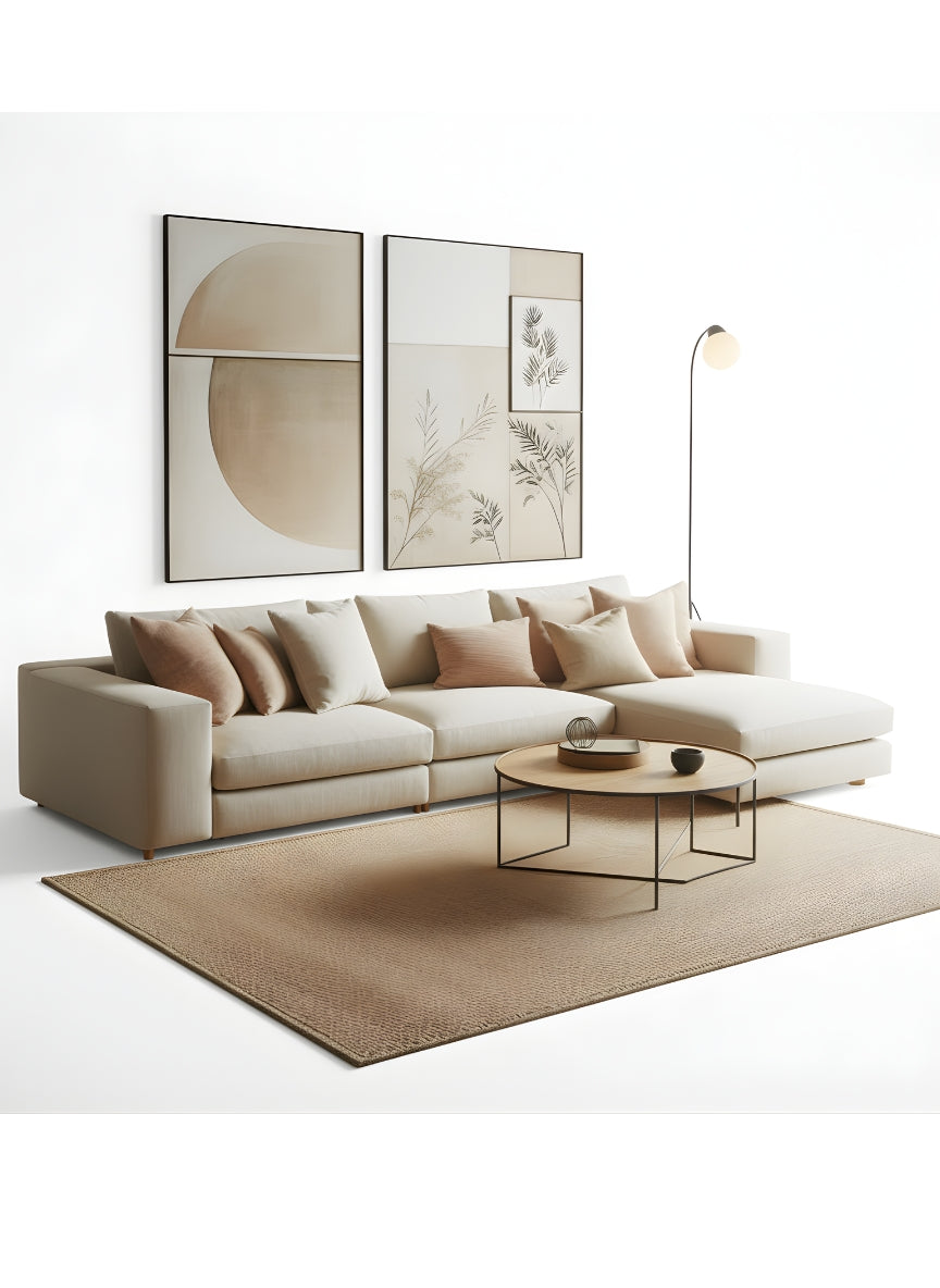 Beech wood corner sofa 280x 150cm -FAR27