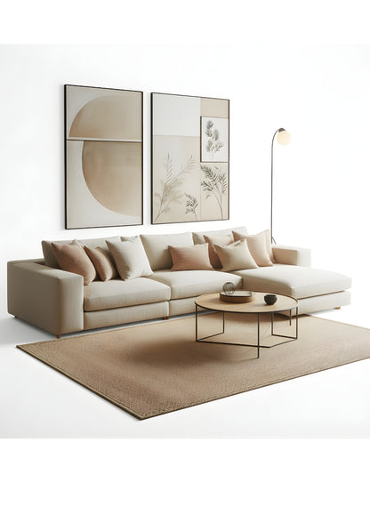 Beech wood corner sofa 280x 150cm -FAR27
