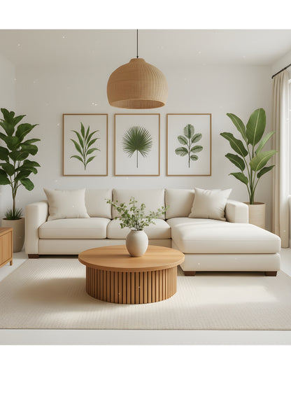 Beech wood corner sofa 250x150cm -FAR40