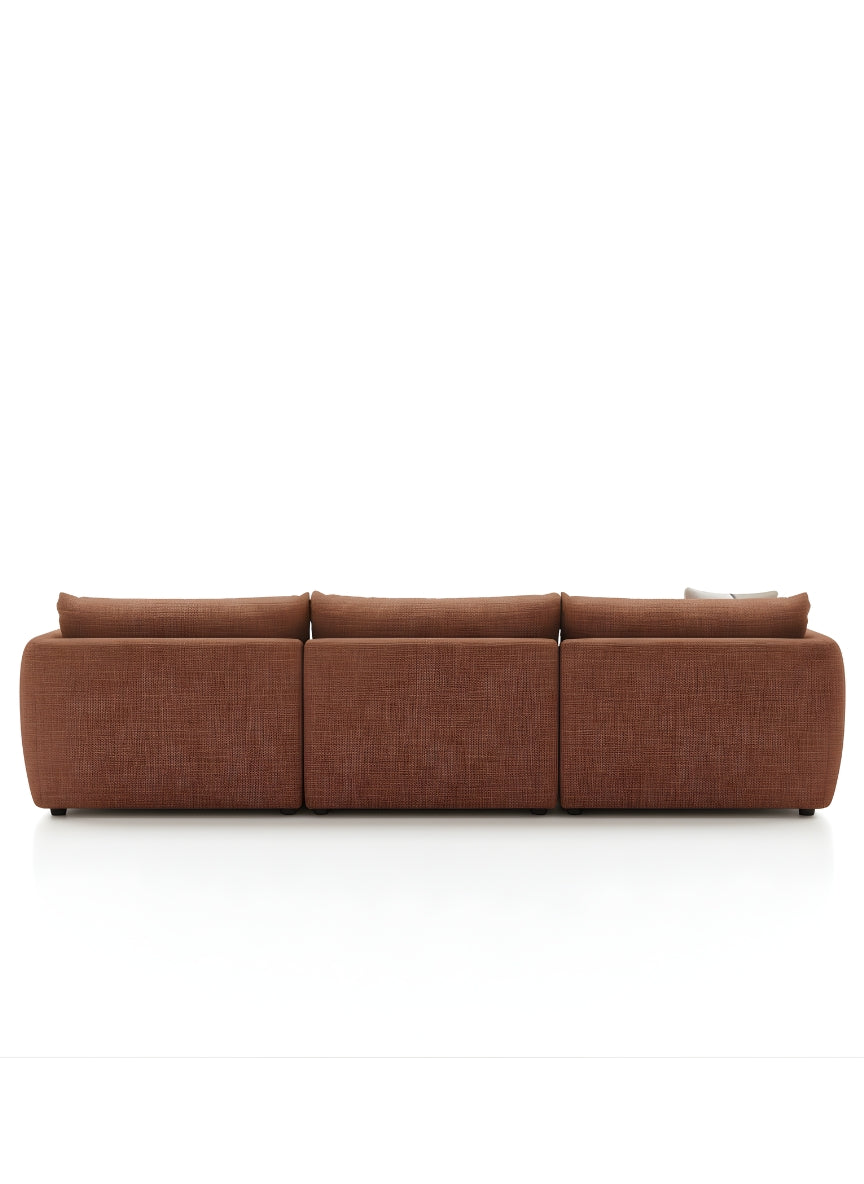 Beech wood corner sofa 280x 180 cm -FAR17
