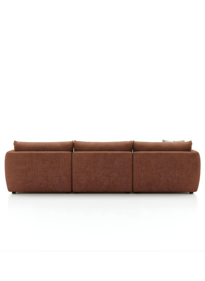 Beech wood corner sofa 280x 180 cm -FAR17