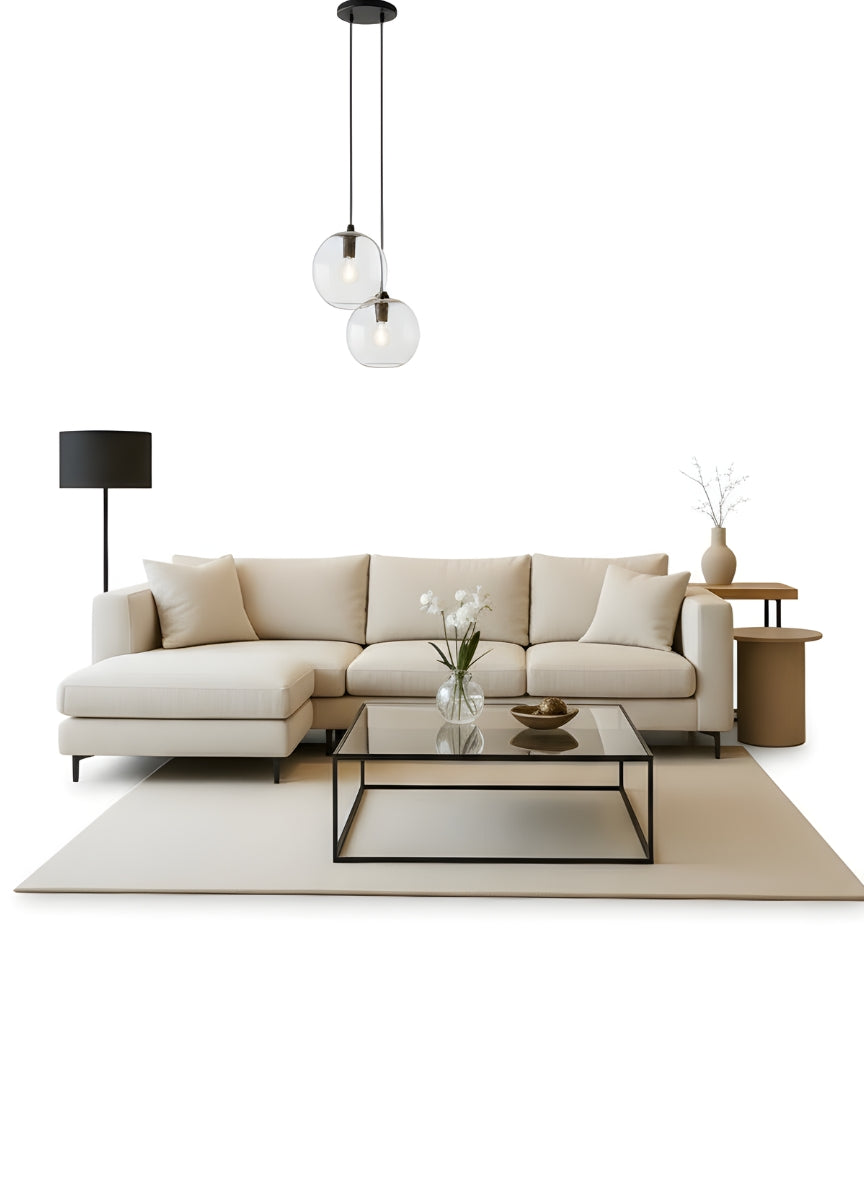 Beech wood corner sofa 250x150cm -FAR41