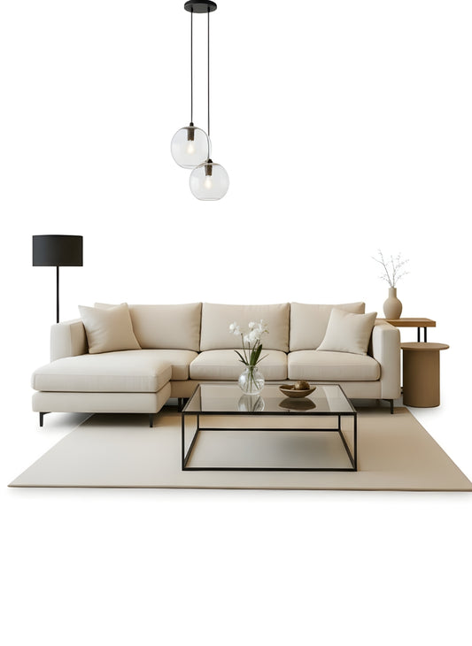 Beech wood corner sofa 250x150cm -FAR41