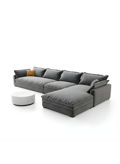 Beech wood corner sofa 280x 180 cm -FAR12