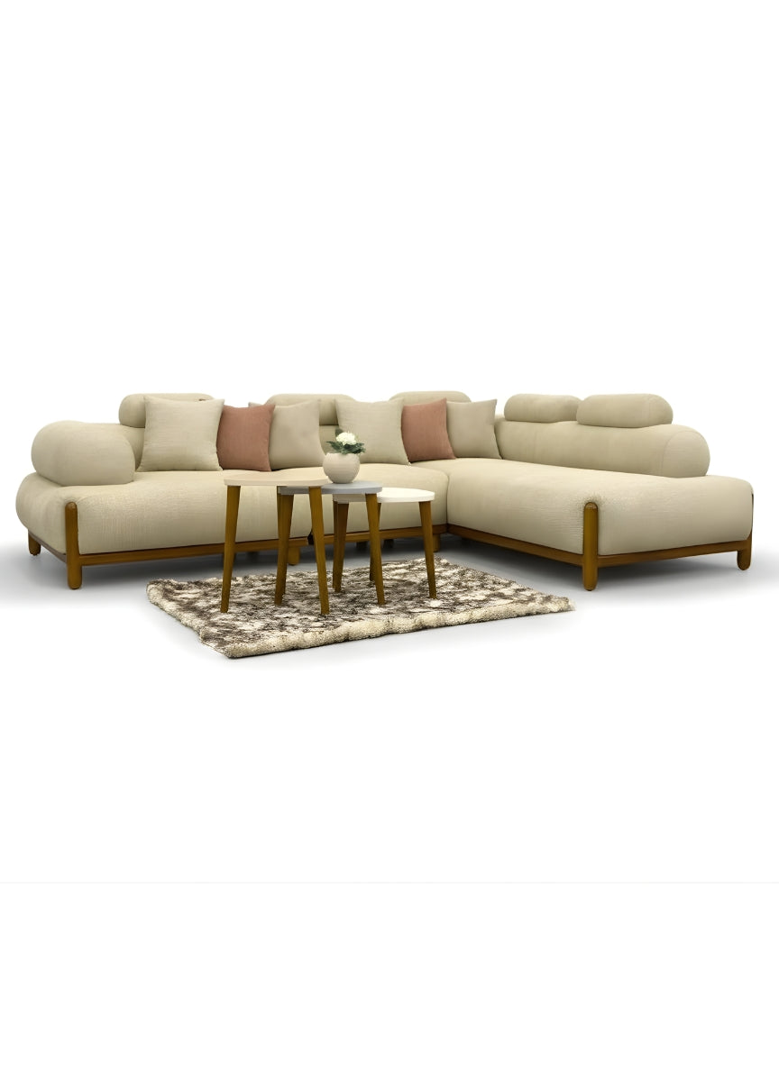 Beech wood corner sofa 280x180cm -FAR69