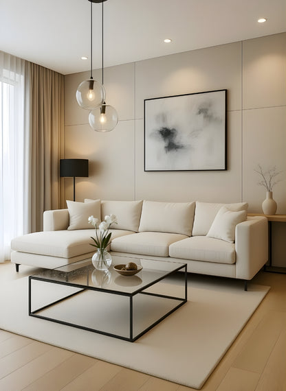 Beech wood corner sofa 250x150cm -FAR41