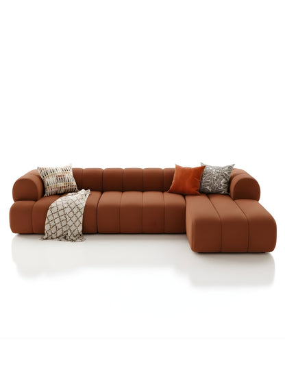 Beech wood corner sofa 280x 180 cm -FAR14
