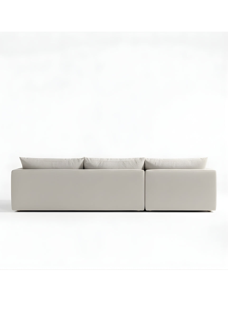 Beech wood corner sofa 280x 180 cm -FAR15