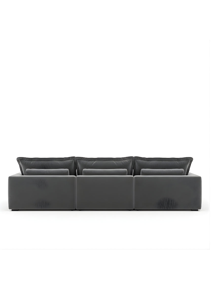 Beech wood corner sofa 280x 180 cm -FAR12
