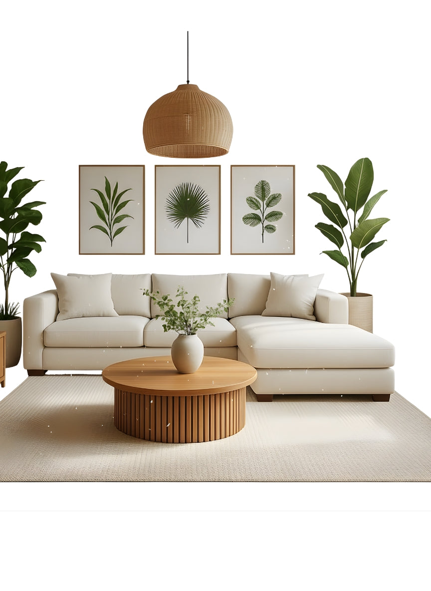 Beech wood corner sofa 250x150cm -FAR40