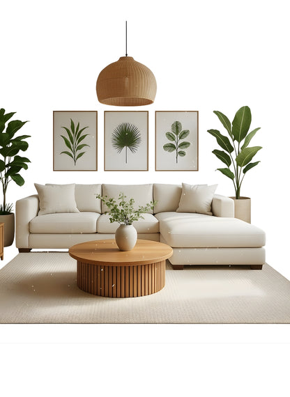 Beech wood corner sofa 250x150cm -FAR40