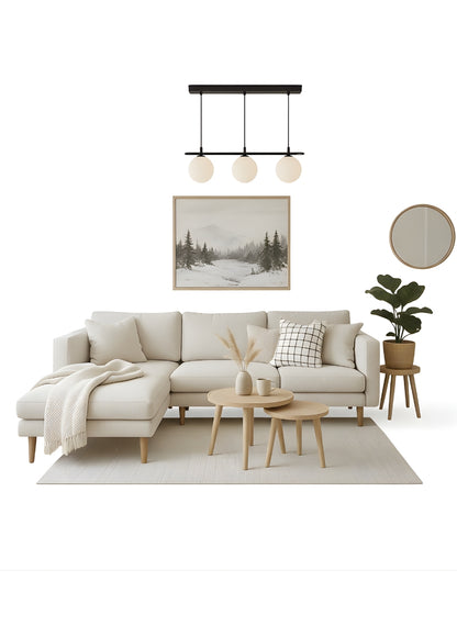 Beech wood corner sofa 200x180cm -FAR96