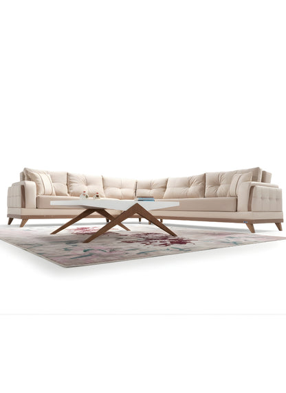 Beech wood corner sofa 280x180cm -FAR67