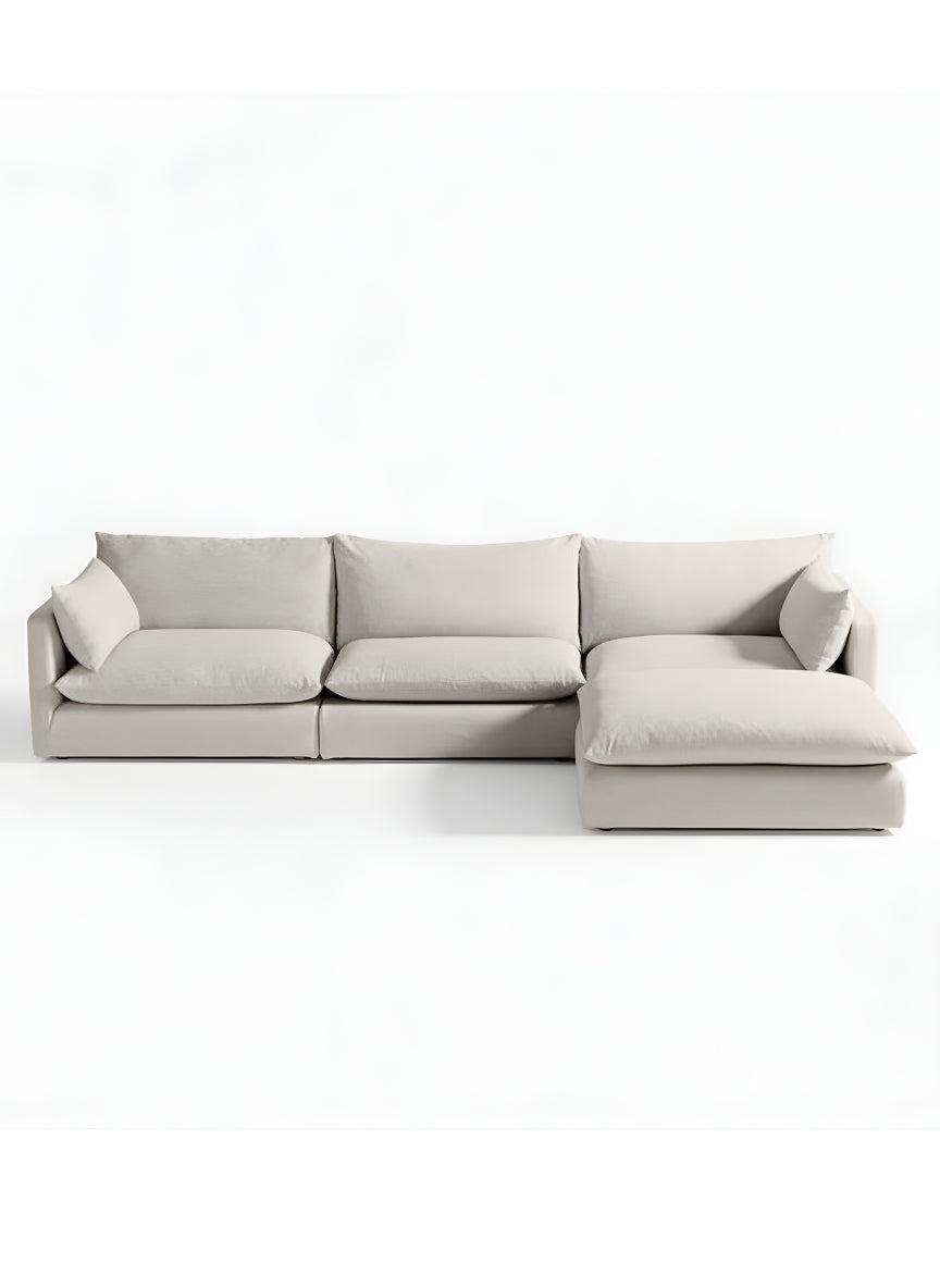 Beech wood corner sofa 280x 180 cm -FAR15