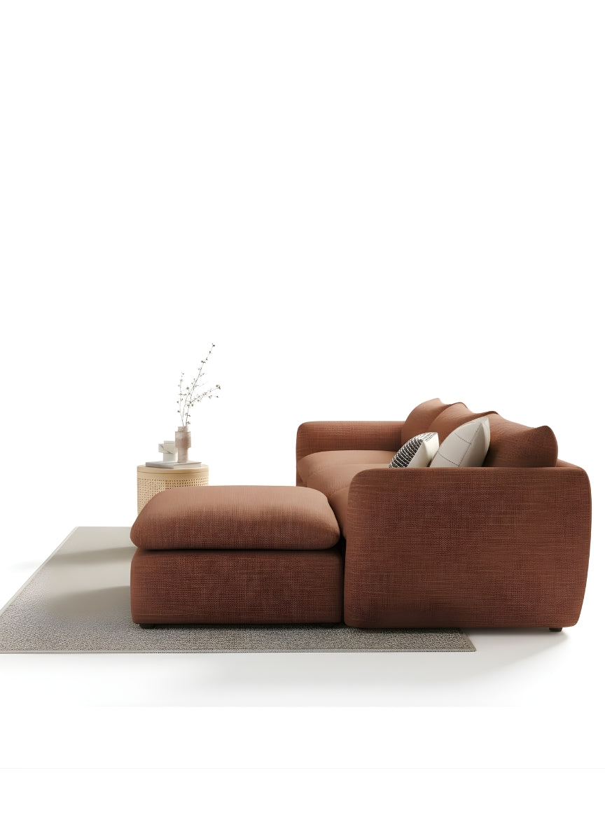 Beech wood corner sofa 280x 180 cm -FAR17