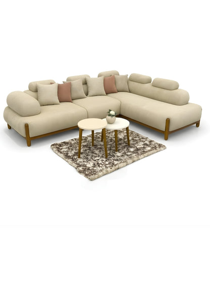 Beech wood corner sofa 280x180cm -FAR69