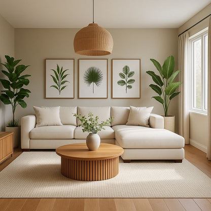 Beech wood corner sofa 250x150cm -FAR40