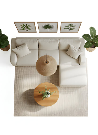 Beech wood corner sofa 250x150cm -FAR40