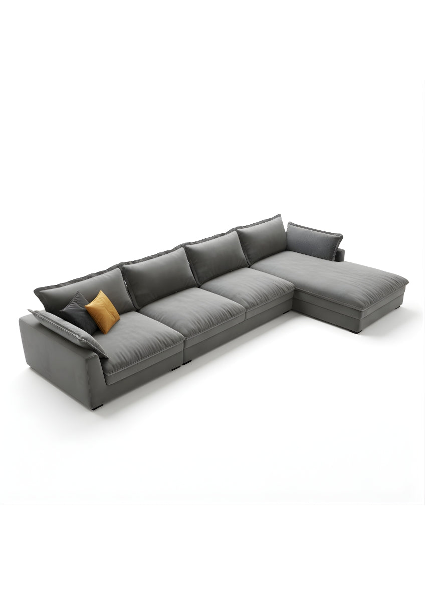 Beech wood corner sofa 280x 180 cm -FAR12
