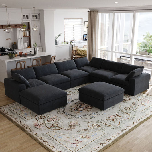 Beech wood corner sofa 300 x 200 cm -FAR5