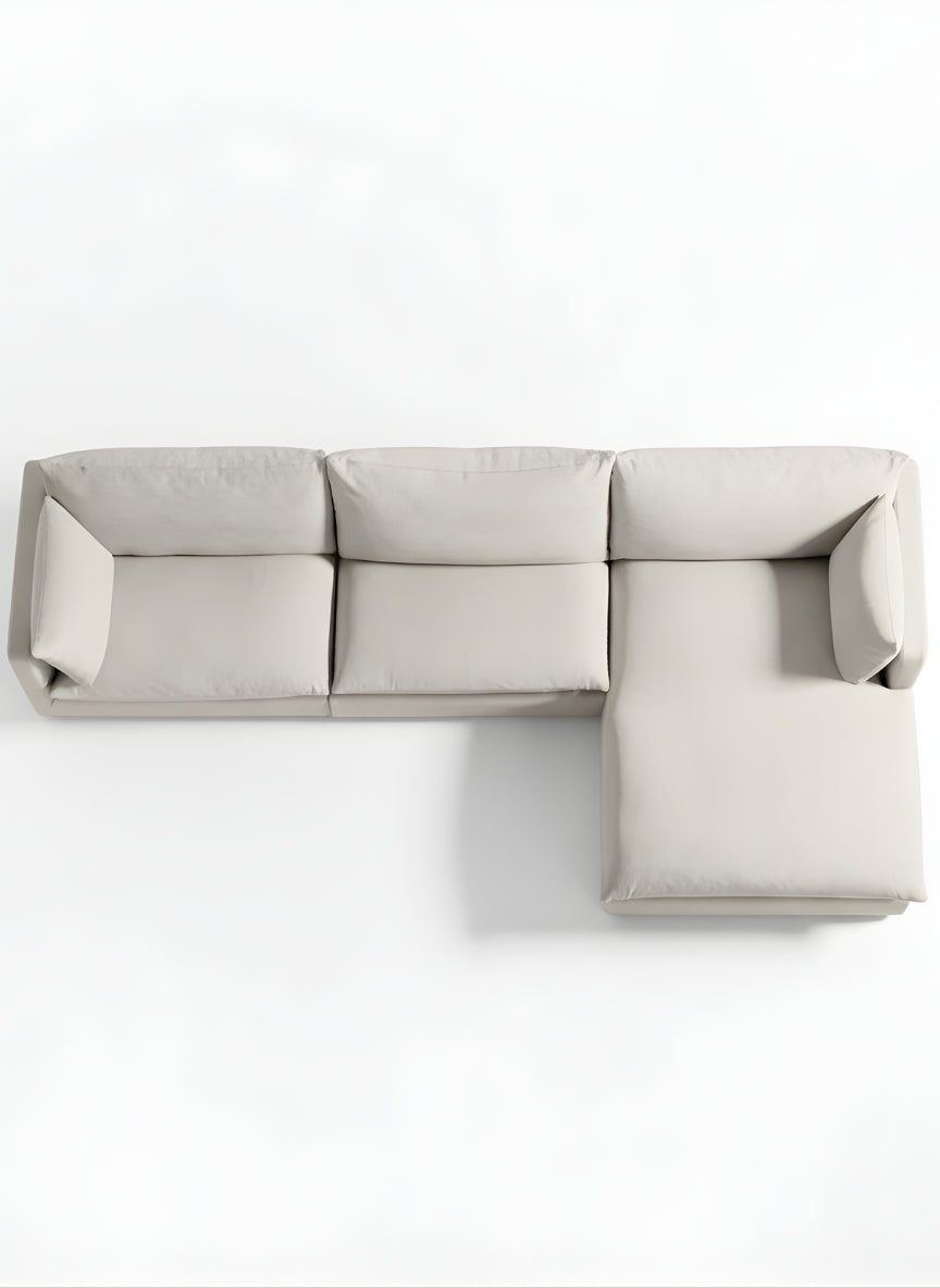 Beech wood corner sofa 280x 180 cm -FAR15