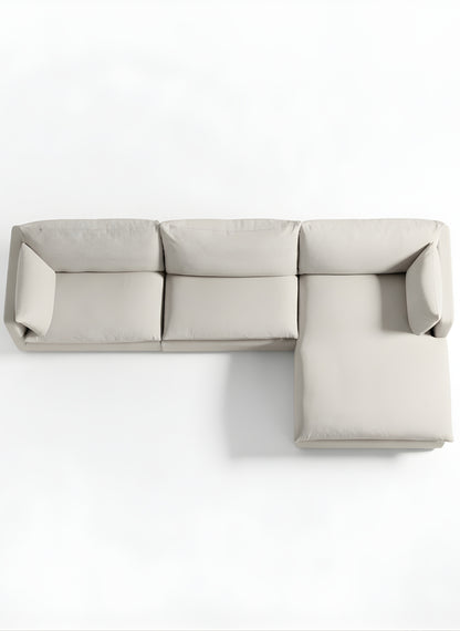 Beech wood corner sofa 280x 180 cm -FAR15