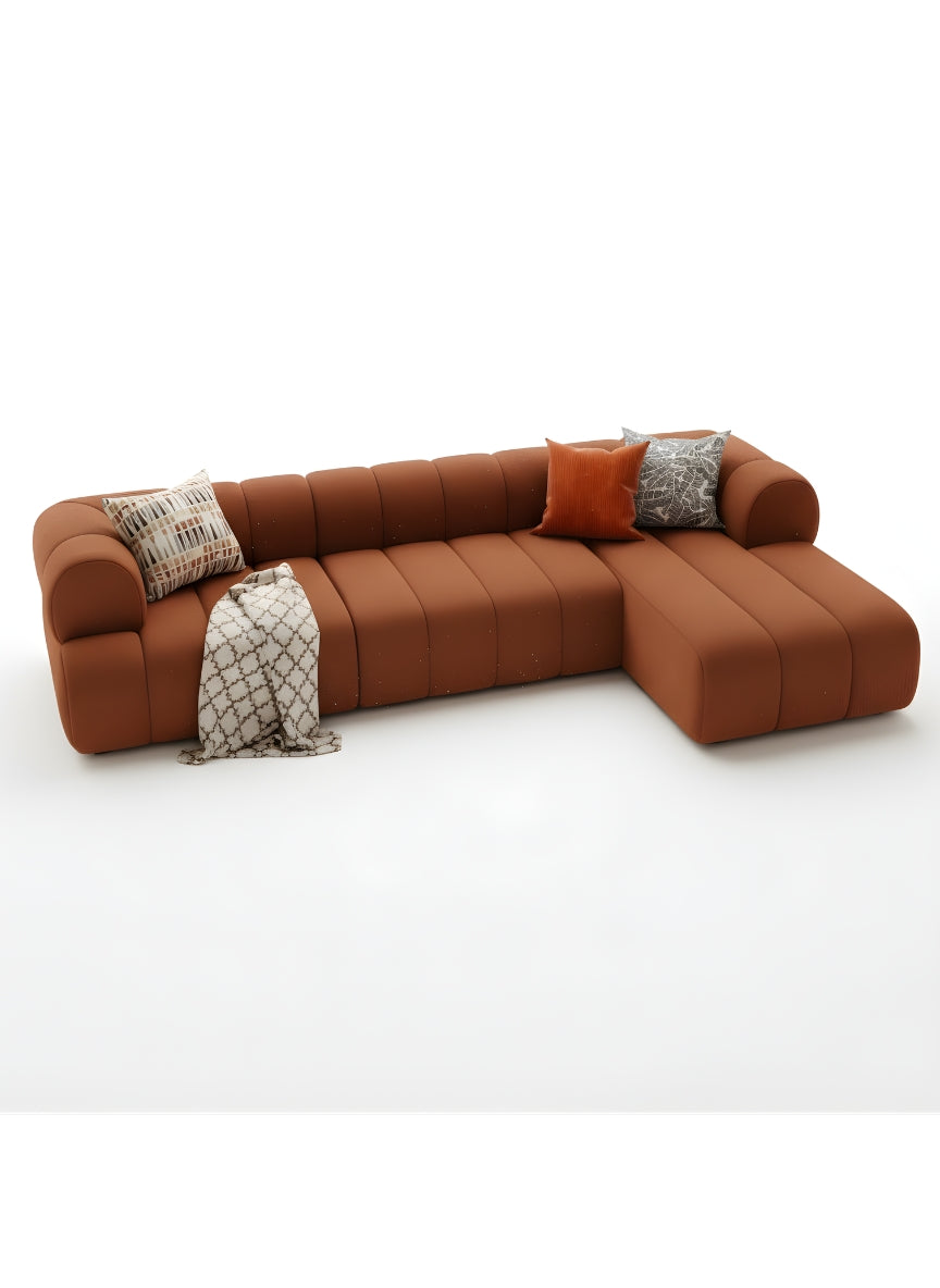 Beech wood corner sofa 280x 180 cm -FAR14