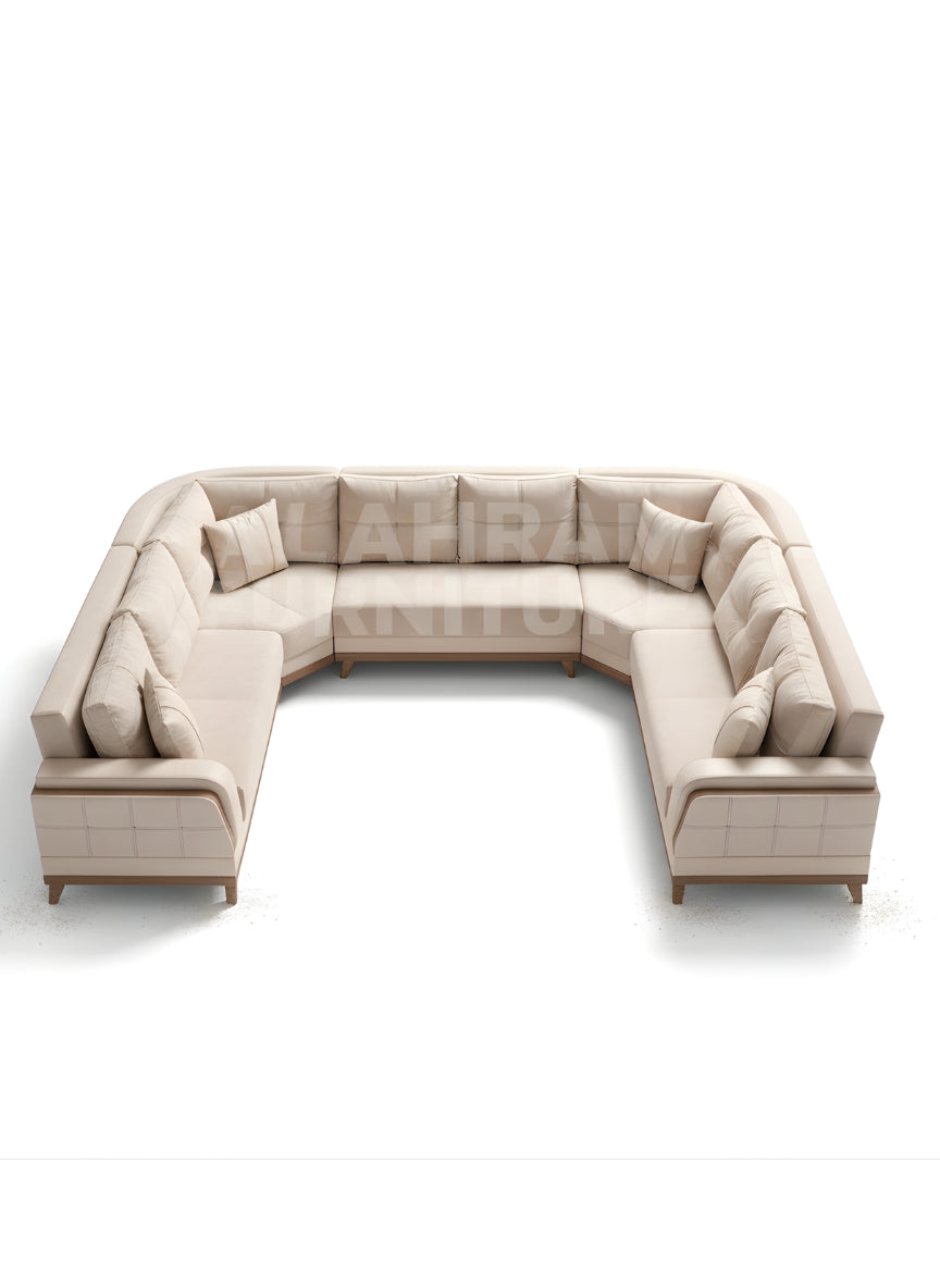 Beech wood corner sofa 280x180cm -FAR67