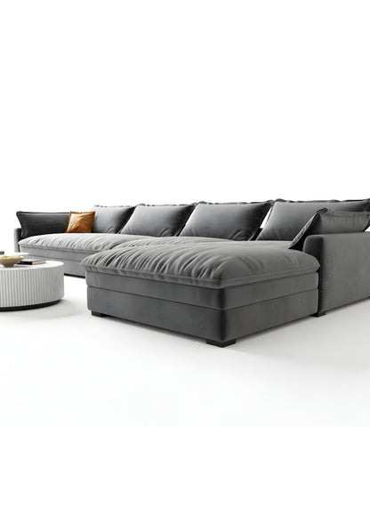Beech wood corner sofa 280x 180 cm -FAR12