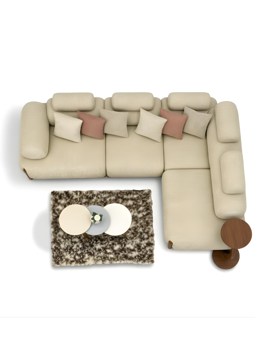 Beech wood corner sofa 280x180cm -FAR69