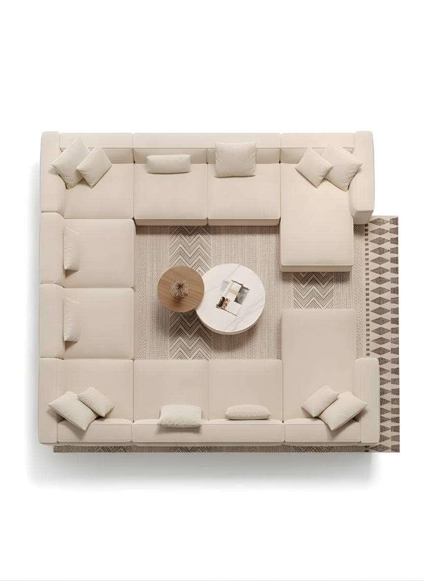 Beech wood corner sofa 300x180cm -FAR82