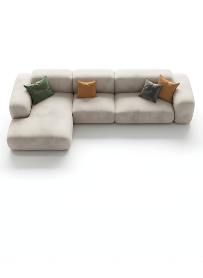 Beech wood corner sofa 280x 180 cm -FAR13