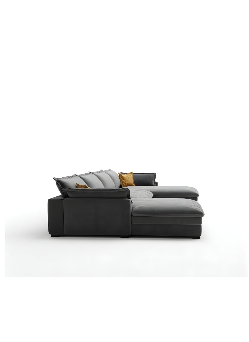 Beech wood corner sofa 280x 180 cm -FAR12