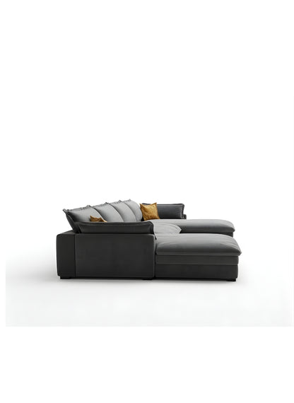 Beech wood corner sofa 280x 180 cm -FAR12