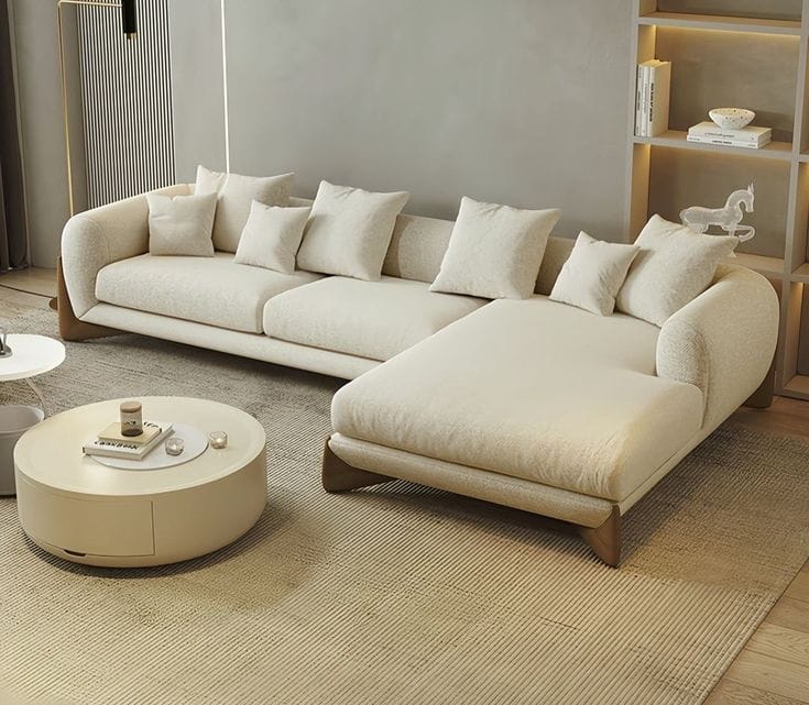 Beech wood corner sofa 220x180cm -FAR78