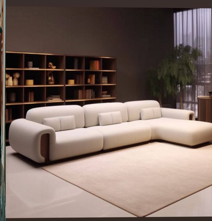 Beech wood corner sofa 300x180cm -FAR83